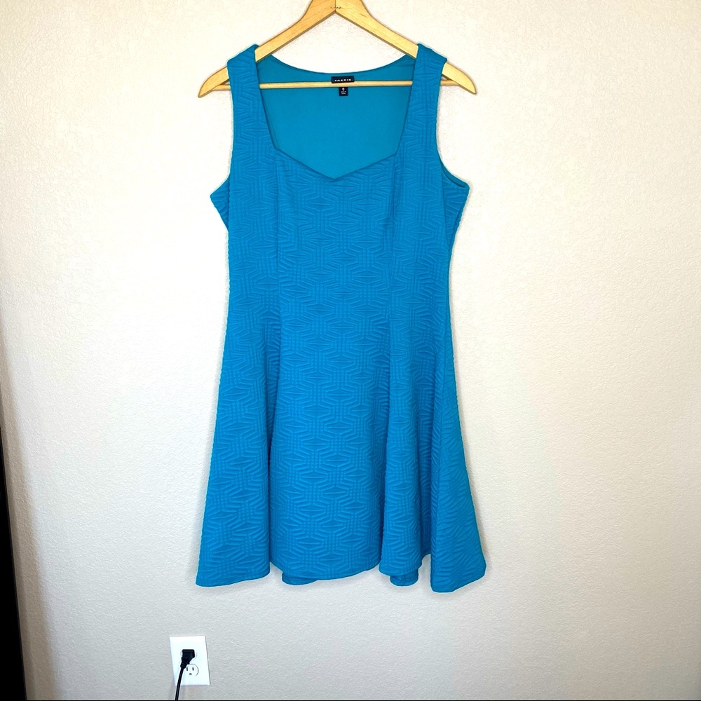 Torrid Skater Fit and Flare Blue Knit Dress 0